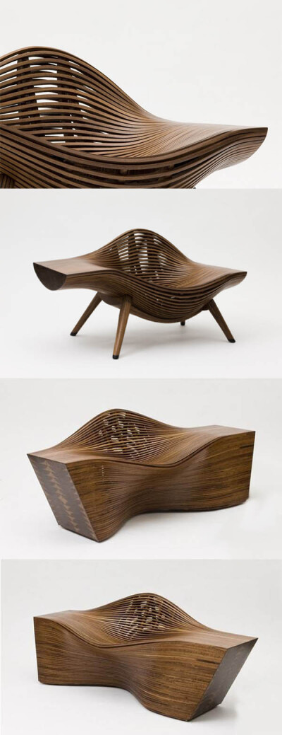 木材弯曲在这个椅子里用到尽