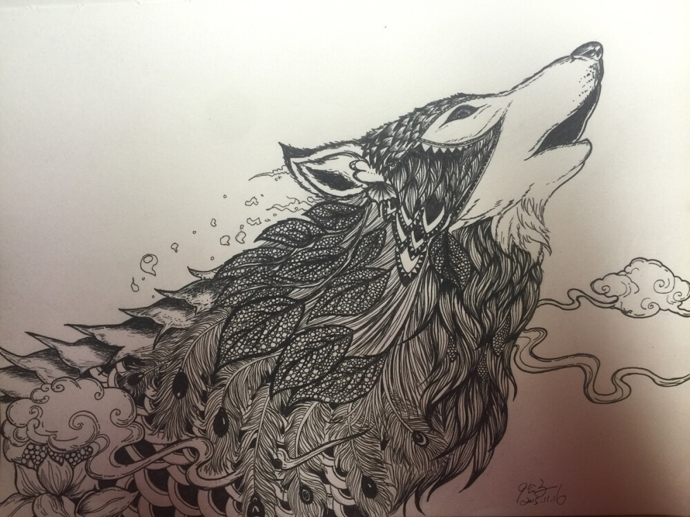 狼——by9公子。画的手抖了
