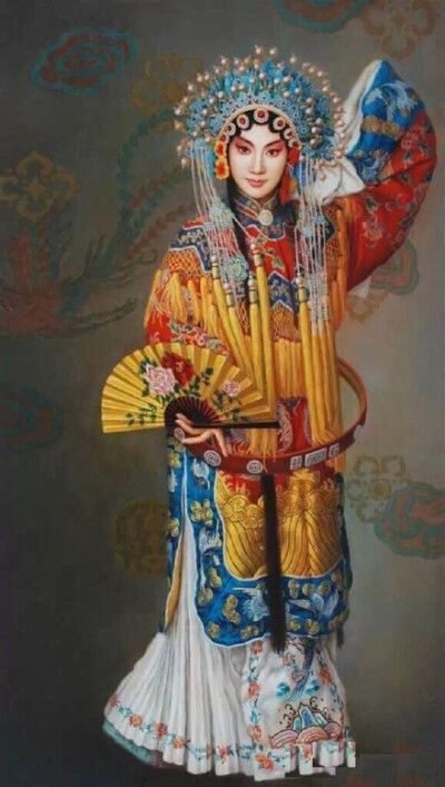 【油画中的京剧】京剧，曾称平剧，中国五大戏曲剧种之一，腔调以西皮、二黄为主，用胡琴和锣鼓等伴奏，被视为中国国粹。京剧为传播中国传统文化的主要方式之一，分布地以北京为中心，遍及中国。