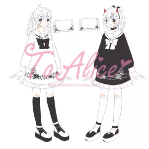 【To Alice】原创设计荆棘玫瑰刺绣海军领连衣裙