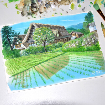 【原创新作品】这幅作品从起稿到完成米蒂花费了非常多的时间去研究思考上色、晕染的效果，当然回报给你的也越多收获也越多，我希望和大家一同看到米蒂的进步而不是停止不前，当你敢于丢掉之前的自己从新归零，你才会…