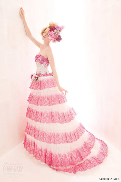 意大利著名品牌Atelier Aimée(艾梅)2014新款婚纱系列，复古优雅，清新淡然，打造史上最完美的新娘嫁衣。