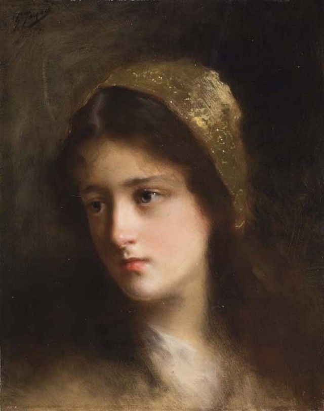 Gustave Jean Jacquet(1846-1909)，是William Bouguereau的得意门生。他画中的女性，虽不都是经典的美女，却是充满生气与灵动的，呈现女性强烈和精美气质的融合。