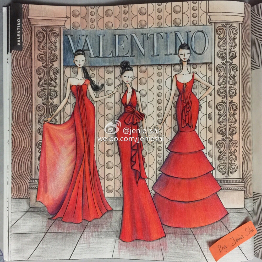 #时尚的诞生#红裙子终于画完了