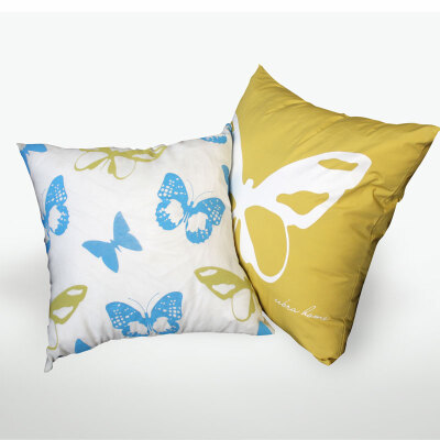 3只斑马 创意抱枕靠垫美式乡村蝴蝶沙发布艺靠枕抱枕亚麻枕套