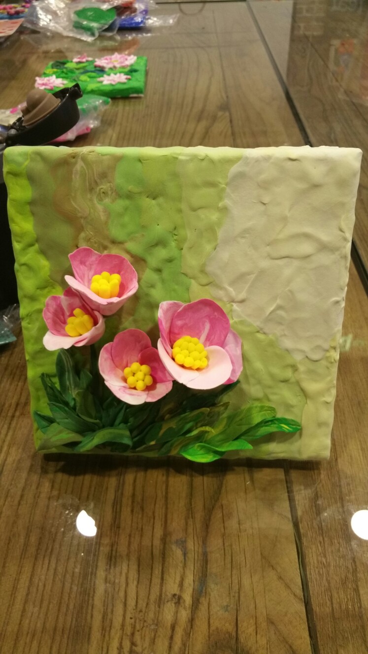 纸粘土立体画框花卉系列