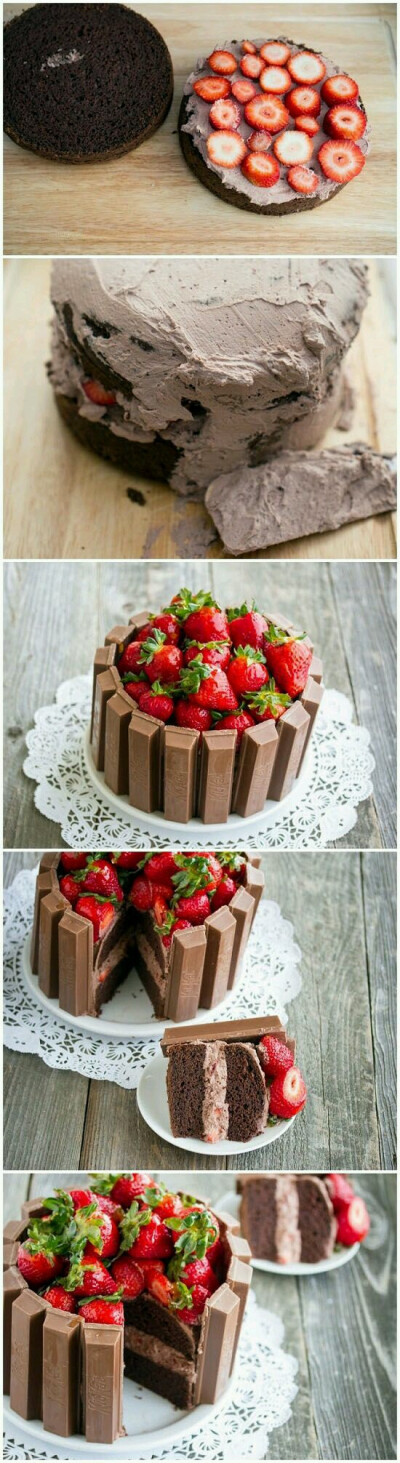 草莓kit-kat多层蛋糕