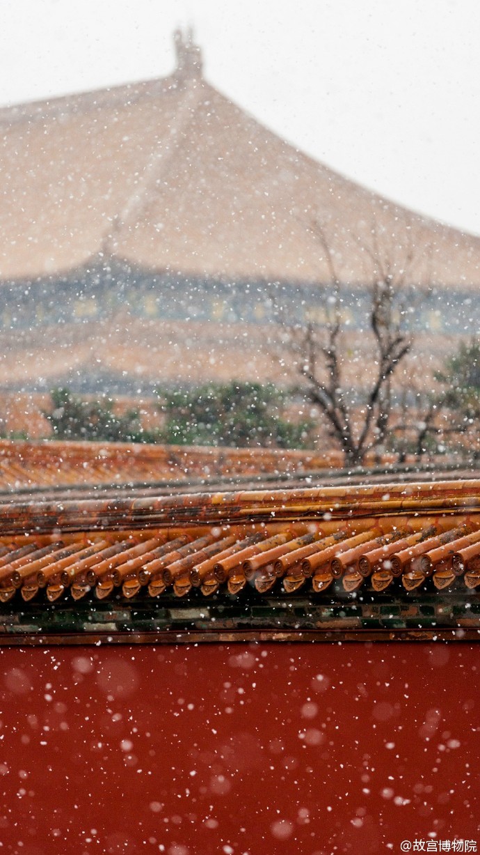 紫禁城【乙未•第二场雪】凛冬将至。。。照片取自@故宫博物院