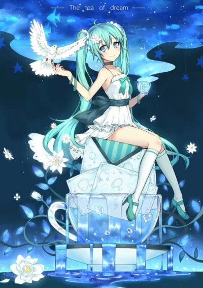 初音未来 意境 深海少女 公主殿下 V家族 葱 双马尾 傲娇 萝莉 萌萌哒 动漫美少女 二次元