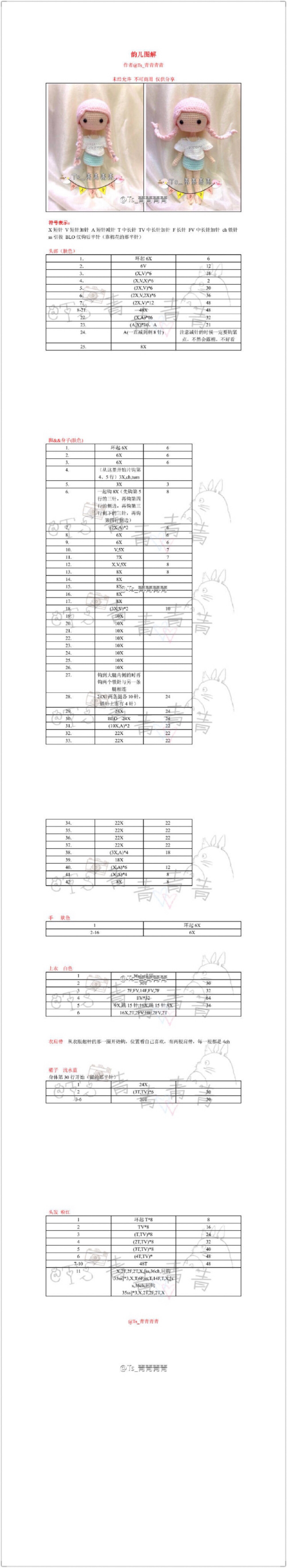 钩针小姑娘（图解）