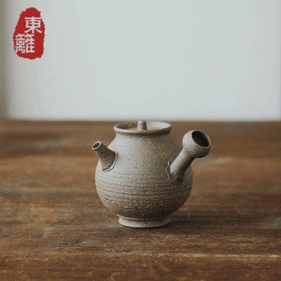 东篱粗陶茶具 日式纯手工 粗陶茶壶 急须壶养茶壶泡茶器 原潼