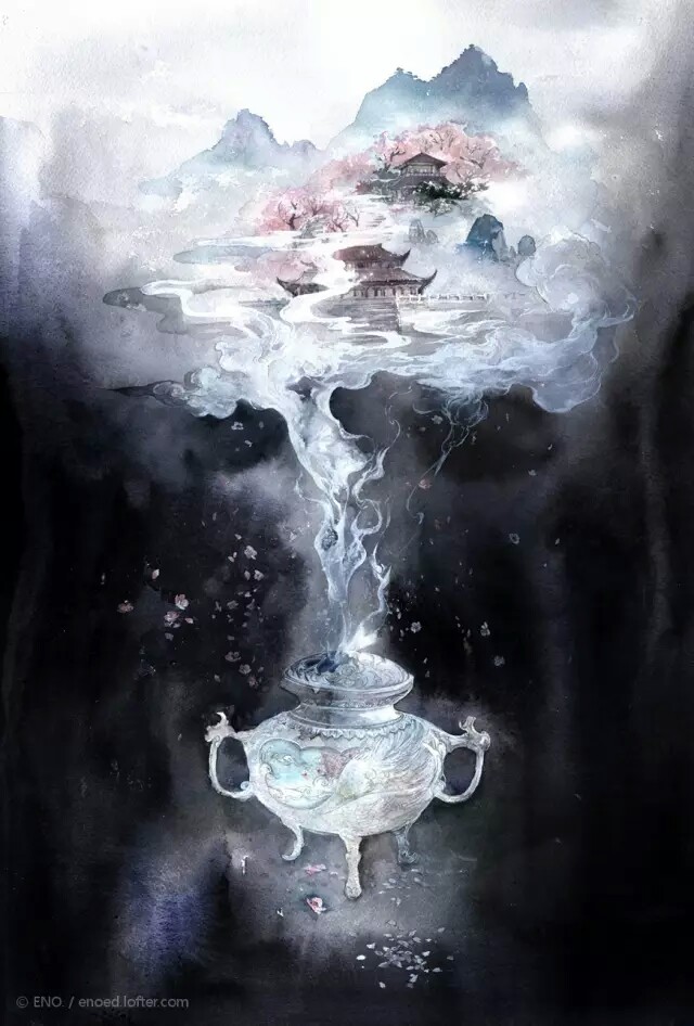 穹炉 云青青兮欲雨，水澹澹兮生烟。