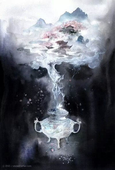 穹炉 云青青兮欲雨，水澹澹兮生烟。