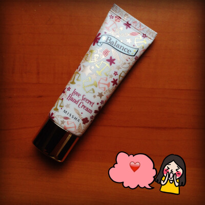 #不做糙手汉#Missha love secret hand cream.谜尚除了红bb霜很出名，这款护手霜也是很赞的.小支装容易携带，但容量其实不少.准备回购.【很喜欢包装我会说吗(・ω・)ノ