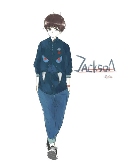 易烊千玺 粉丝绘图 （cr:@李二鱼会喷墨 ）