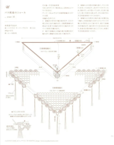 方格花三角披肩3