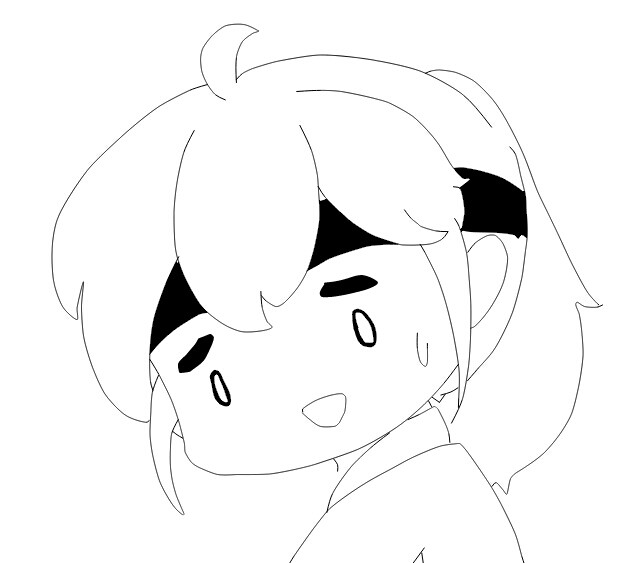 橡皮章素材自勾线稿竹枝曲