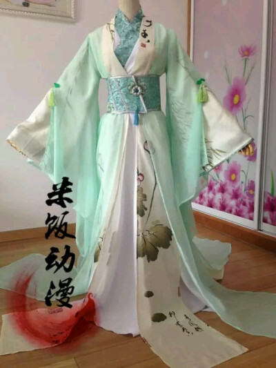 青绿古装COS 弄玉 柳色江 白浅 绿色万用 神玉 莲翼 重莲 韩淡衣