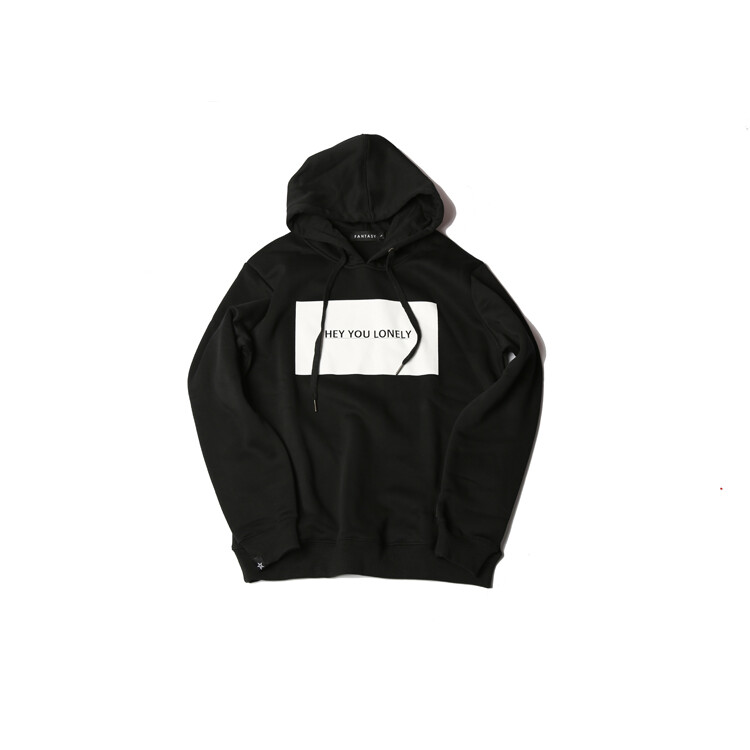 Fantasy Marque 15AW&ldquo;hey you lonely&rdquo;hoodie 黑色连帽卫衣