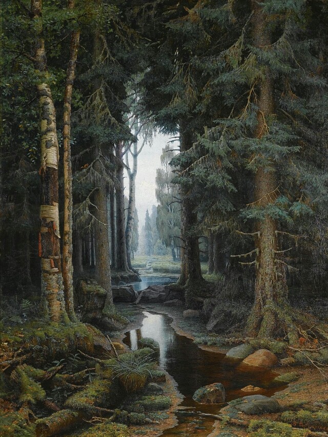 forest Scene, Vladimir Achipovnich Bondarenko