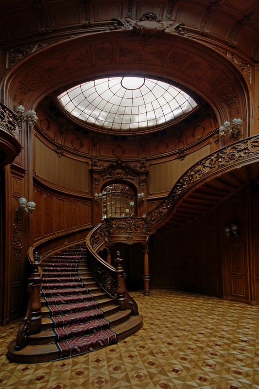 Interior vieco of the House of Scientist formerly Polish casino of nobles, in Lviv,Ukraine