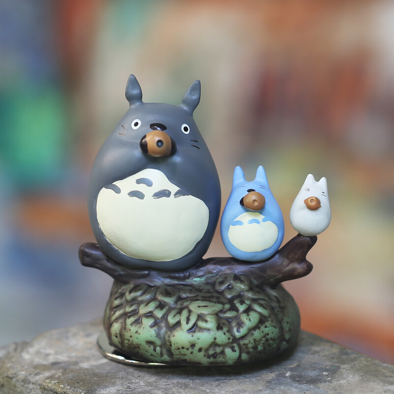 进口日本宫崎骏吉卜力3只吹笛吹埙龙猫音乐盒八音盒创意礼物