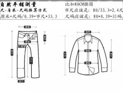 衣服尺码测量标准