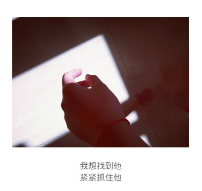 我想找到他 紧紧抓住他