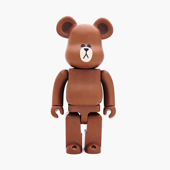 现货LINE FRIENDS BE@RBRICK 400% 联名款积木公仔。布朗熊