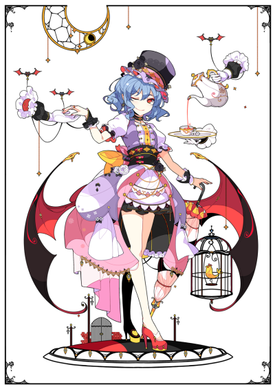 【BLOOD★TEA★NIGHT】by：ideolo＠水曜西ーあ60a id=53727881 p站，二次元，插画，游戏，东方project，十六夜咲夜