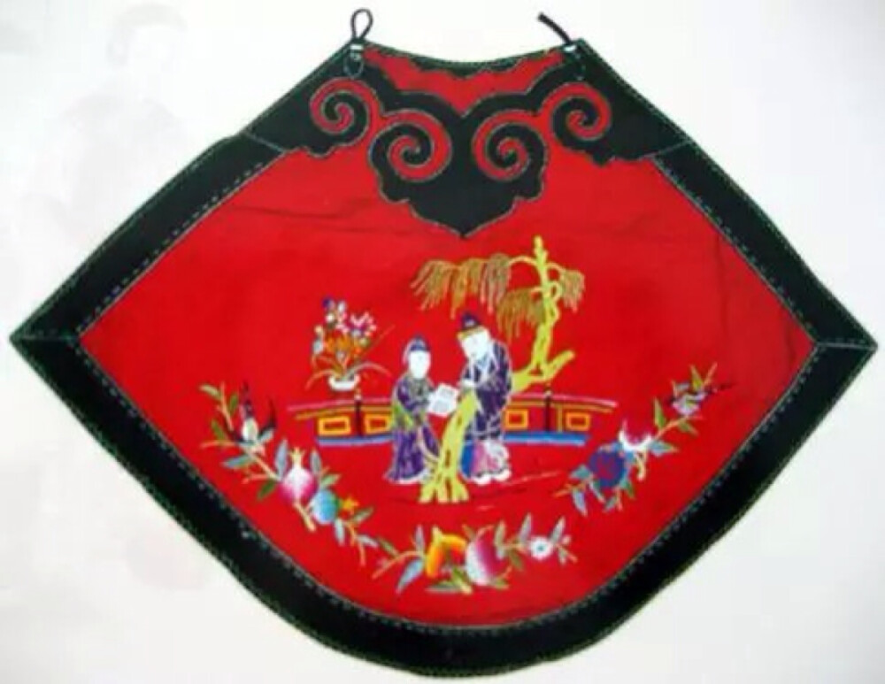  绣佛手、桃、石榴和&amp;quot;三字经&amp;quot;故事,寓意&amp;quot;五子登科&amp;quot;