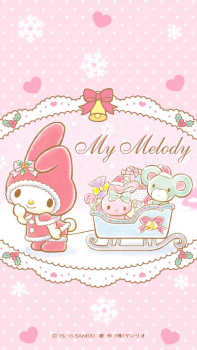 Sanrio melody十一月28官網的壁紙粉粉的