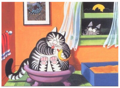 猫咪搞笑生活漫画 Cat Dreams By Bernard Kliban