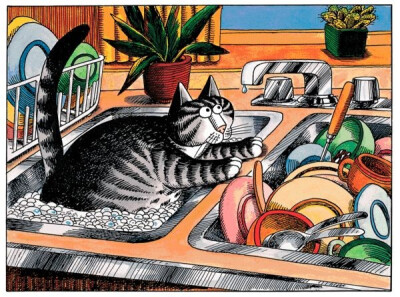 猫咪搞笑生活漫画 Cat Dreams By Bernard Kliban