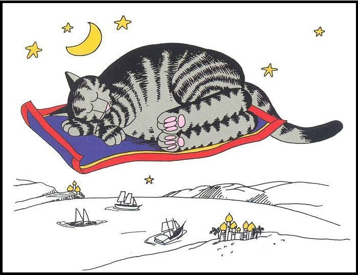 猫咪搞笑生活漫画 Cat Dreams By Bernard Kliban