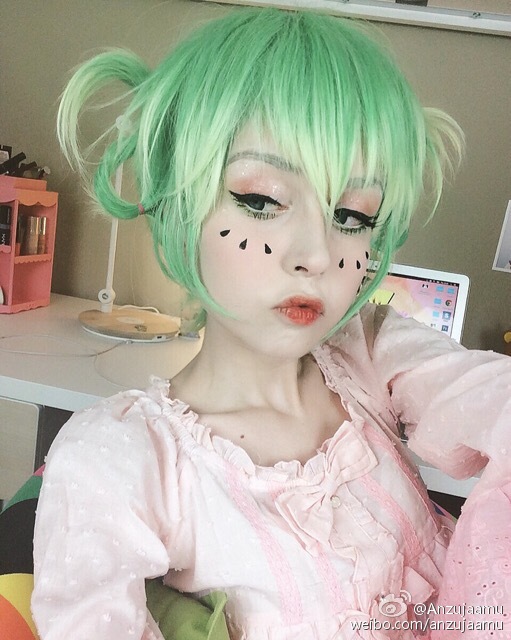 anzujaamu.watermelon girl.green.