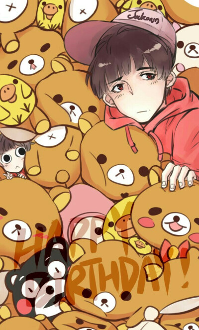 易烊千玺 粉丝绘图 生日贺图吧 （cr:@舔屏小分队队长 ）