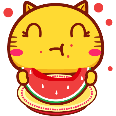 手帐贴纸，我是一只吃货哈密猫～