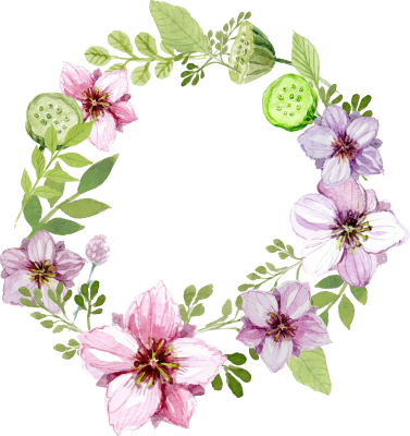 手帐贴纸，花环花仙子