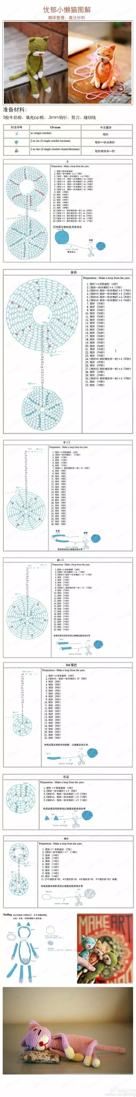 小懒猫钩编方法