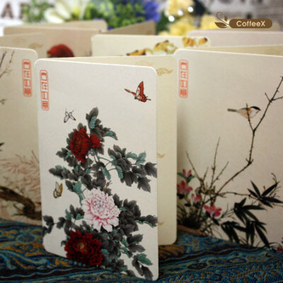 中国风古典节日贺卡 感恩节圣诞节创意小卡片 祝福感谢生日贺卡