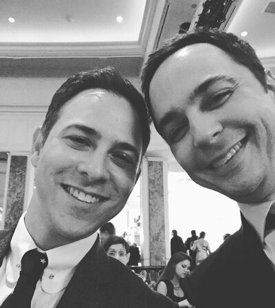 therealjimparsons:Proud to be at the @glsenofficialawards with this handsome devil.