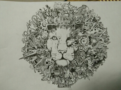 仿绘的黑白插画 装饰画