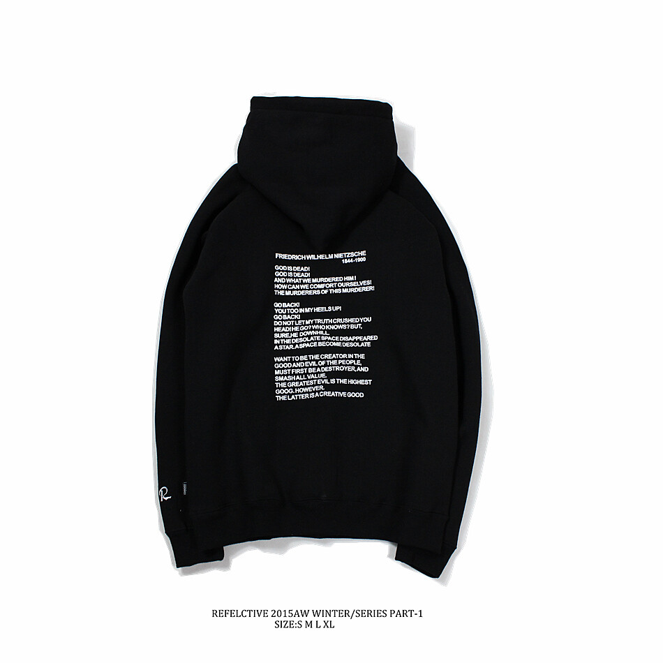 REFELCTIVE AW PATTERN H01 HOODIES 刺绣套头连帽衫卫衣