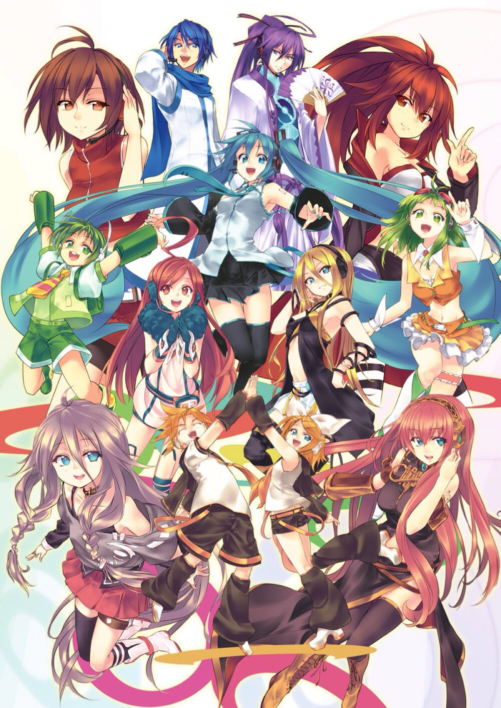 luka meiko 起音美可 kaito 始音海人rin 镜音铃 len 镜音连 gumi v家