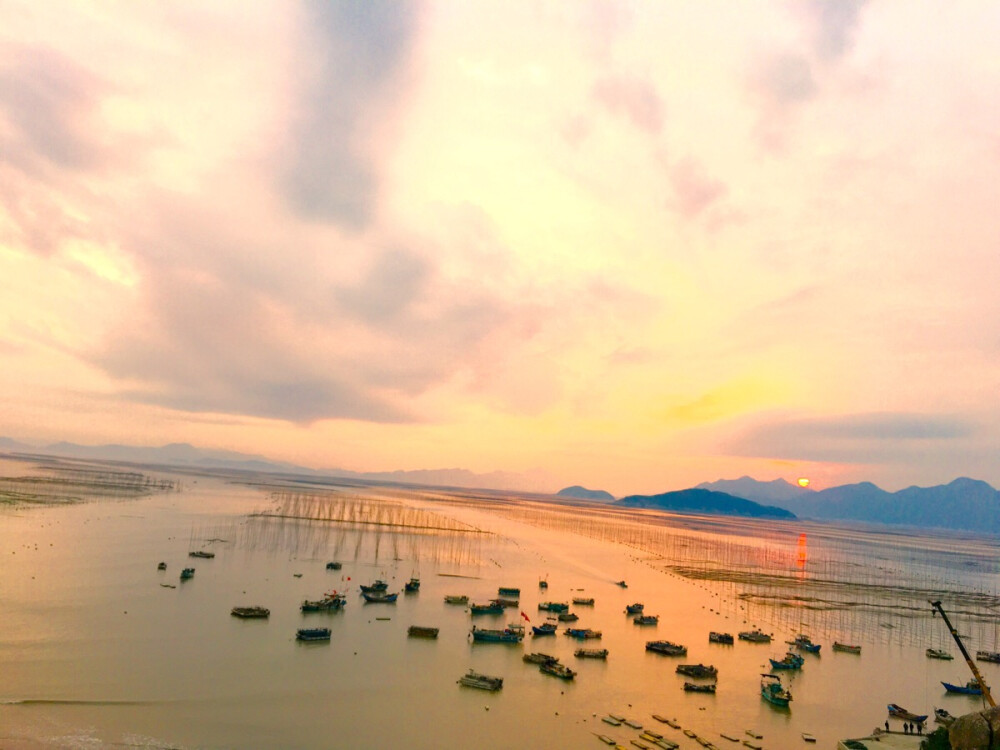 霞浦滩涂落日