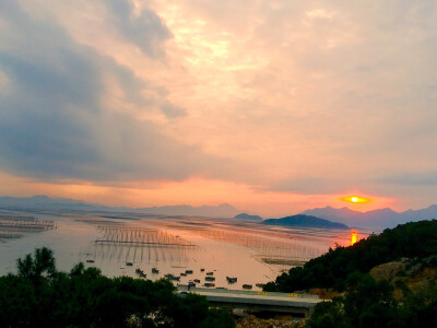 霞浦滩涂落日