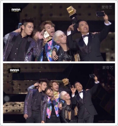 2015MAMA 发哥与bigbang自拍