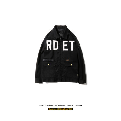 RANDOMEVENTRDET15AWV2 WORK JACKET 黑色斜纹工装夹克 经典款