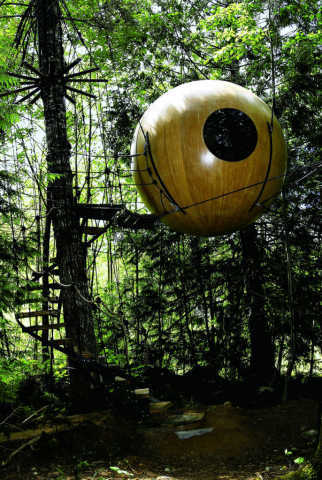 自由之心球形树屋 加拿大 经过精心设计和建造，特别酷炫。